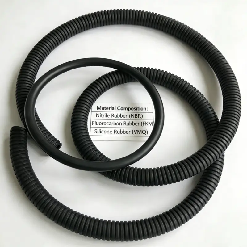 Raw material display of O-rings